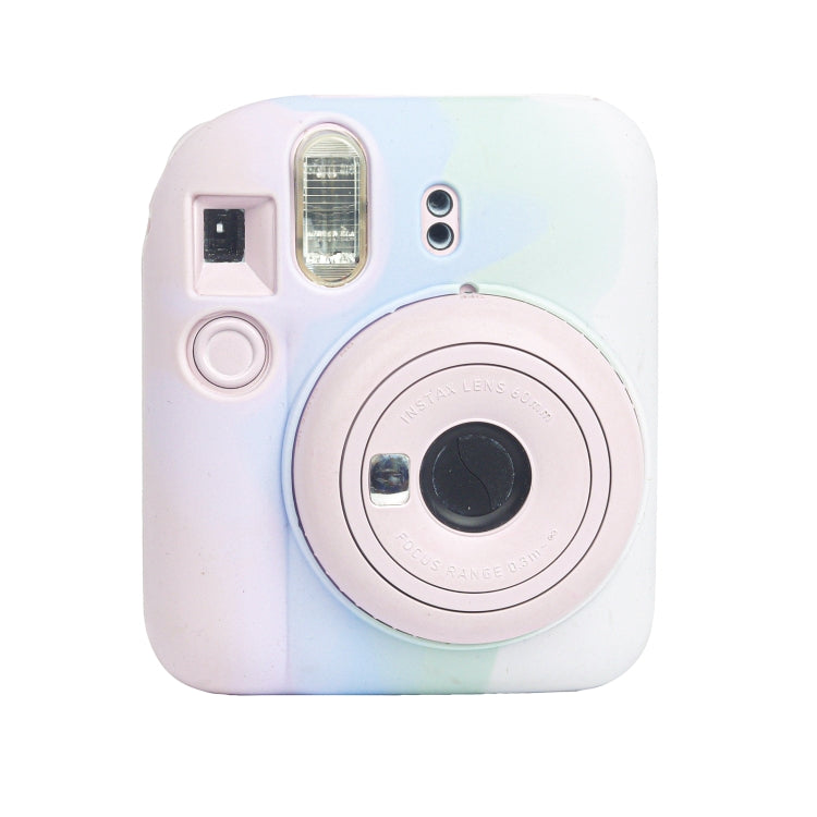 For FUJIFILM instax mini 12 Soft Silicone Camera Protective Case(Pink Blue White) by bashfashion