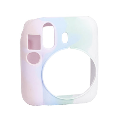For FUJIFILM instax mini 12 Soft Silicone Camera Protective Case(Pink Blue White) by bashfashion