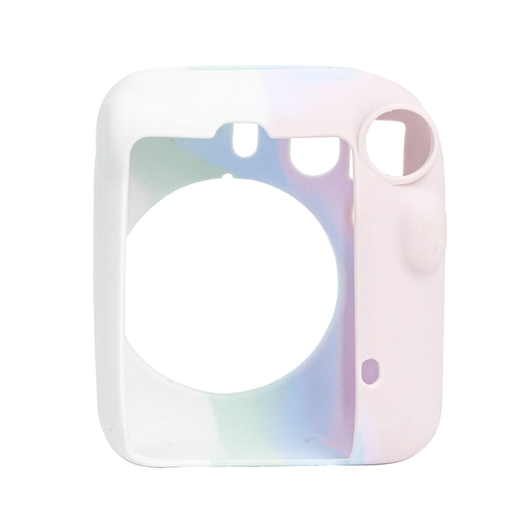 For FUJIFILM instax mini 12 Soft Silicone Camera Protective Case(Pink Blue White) by bashfashion