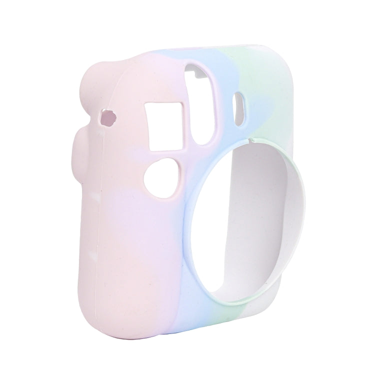For FUJIFILM instax mini 12 Soft Silicone Camera Protective Case(Pink Blue White) by bashfashion