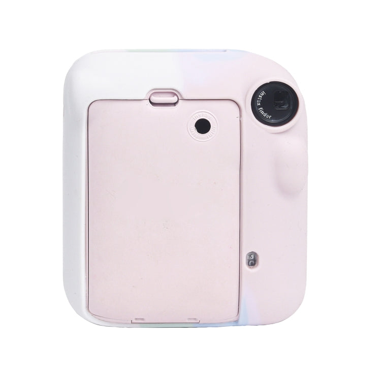 For FUJIFILM instax mini 12 Soft Silicone Camera Protective Case(Pink Blue White) by bashfashion