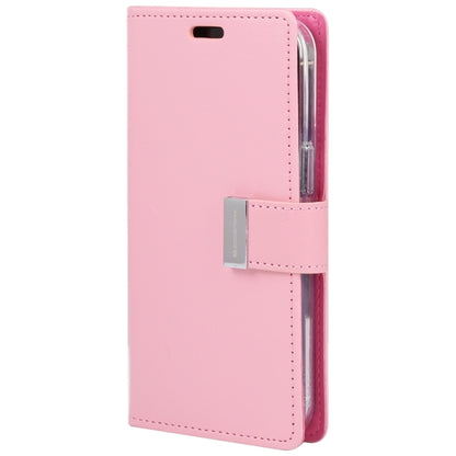 For iPhone 15 GOOSPERY RICH DIARY Crazy Horse Texture Leather Phone Case(Pink) by GOOSPERY
