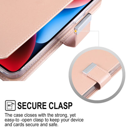 For iPhone 15 GOOSPERY RICH DIARY Crazy Horse Texture Leather Phone Case(Pink) by GOOSPERY