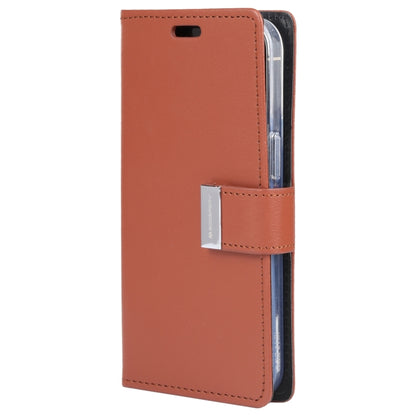 For iPhone 15 GOOSPERY RICH DIARY Crazy Horse Texture Leather Phone Case(Brown) by GOOSPERY