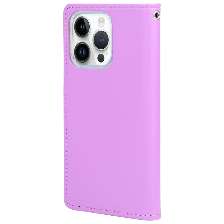 For iPhone 15 Pro Max GOOSPERY RICH DIARY Crazy Horse Texture Leather Phone Case(Purple) by GOOSPERY