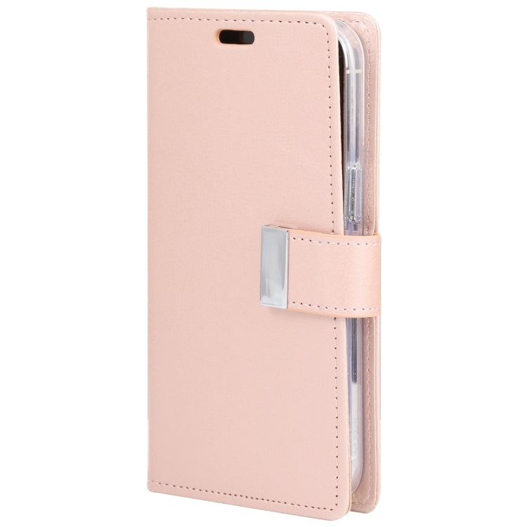 For iPhone 15 Pro GOOSPERY RICH DIARY Crazy Horse Texture Leather Phone Case(Rose Gold) by GOOSPERY