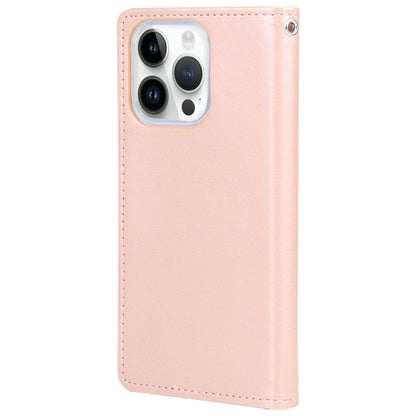 For iPhone 15 Pro GOOSPERY RICH DIARY Crazy Horse Texture Leather Phone Case(Rose Gold) by GOOSPERY
