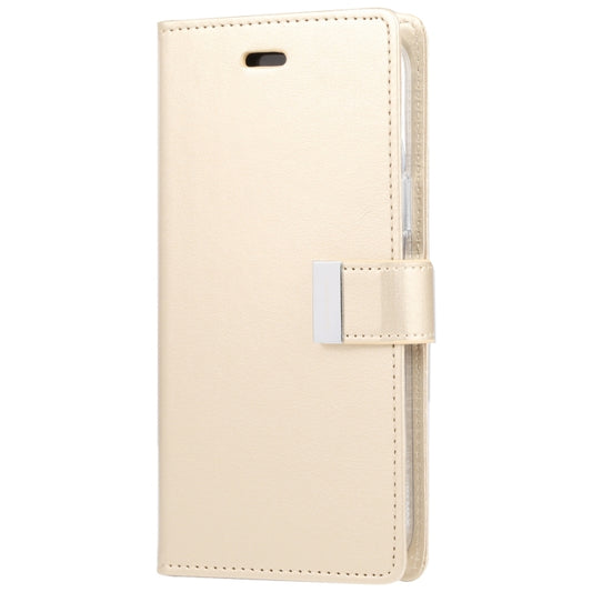 For iPhone 15 Plus GOOSPERY RICH DIARY Crazy Horse Texture Leather Phone Case(Gold) by GOOSPERY