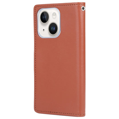 For iPhone 15 Plus GOOSPERY RICH DIARY Crazy Horse Texture Leather Phone Case(Brown) by GOOSPERY