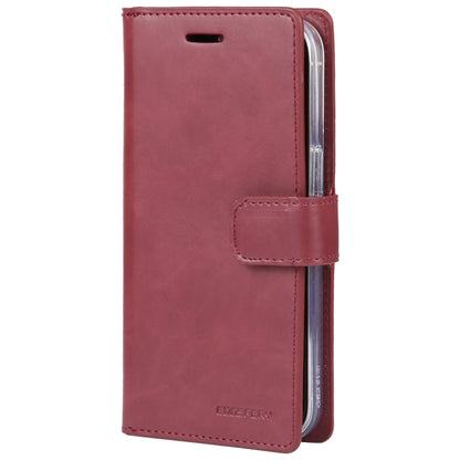 For iPhone 15 Pro Max GOOSPERY MANSOOR DIARY 9 Card Slots Leather Phone Case(Wine Red) by GOOSPERY