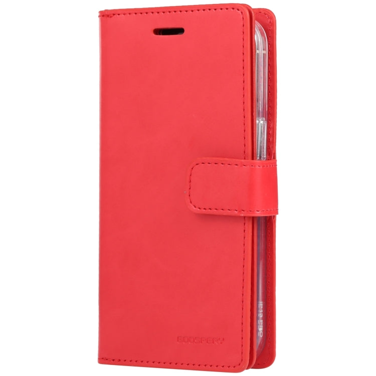 For iPhone 15 GOOSPERY MANSOOR DIARY 9 Card Slots Leather Phone Case(Red) by GOOSPERY