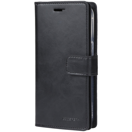For iPhone 15 Plus GOOSPERY MANSOOR DIARY 9 Card Slots Leather Phone Case(Black) by GOOSPERY