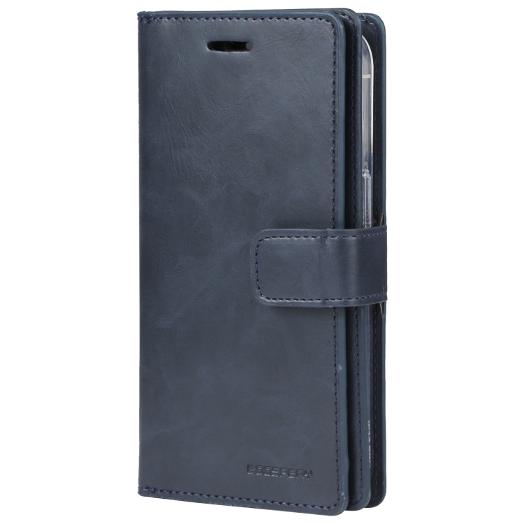 For iPhone 15 Plus GOOSPERY MANSOOR DIARY 9 Card Slots Leather Phone Case(Dark Blue) by GOOSPERY