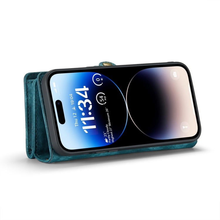 For iPhone 15 Pro Max CaseMe 008 Detachable Multifunctional Leather Phone Case(Blue) by CaseMe