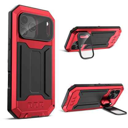 For iPhone 17 Pro Max R-JUST Sliding Camera IP54 Life Waterproof Holder Phone Case(Red) by R-JUST