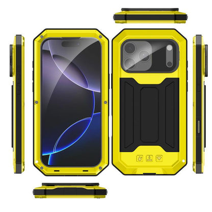 For iPhone 17 Pro Max R-JUST Sliding Camera IP54 Life Waterproof Holder Phone Case(Yellow) by R-JUST