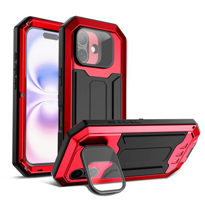 For iPhone 17 R-JUST Sliding Camera IP54 Life Waterproof Holder Phone Case(Red) by R-JUST