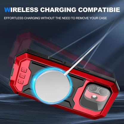 For iPhone 17 R-JUST Sliding Camera IP54 Life Waterproof Holder Phone Case(Red) by R-JUST