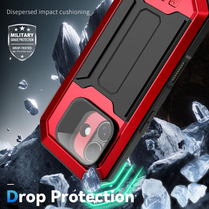For iPhone 17 R-JUST Sliding Camera IP54 Life Waterproof Holder Phone Case(Red) by R-JUST