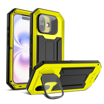 For iPhone 17 R-JUST Sliding Camera IP54 Life Waterproof Holder Phone Case(Yellow) by R-JUST