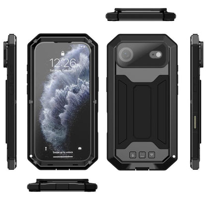 For iPhone Air R-JUST Sliding Camera IP54 Life Waterproof Holder Phone Case(Black) by R-JUST