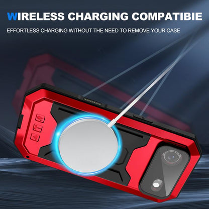 For iPhone Air R-JUST Sliding Camera IP54 Life Waterproof Holder Phone Case(Red) by R-JUST