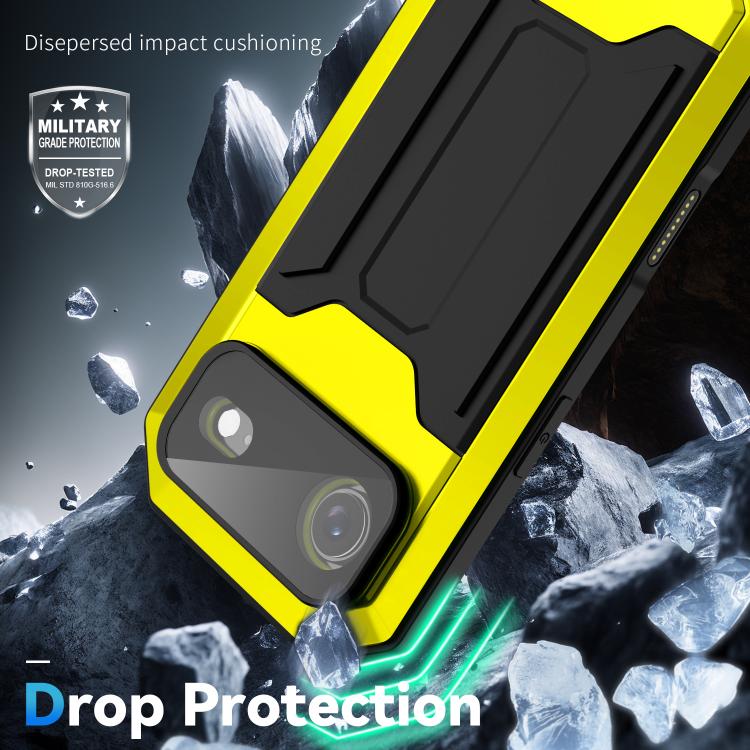 For iPhone Air R-JUST Sliding Camera IP54 Life Waterproof Holder Phone Case(Yellow) by R-JUST