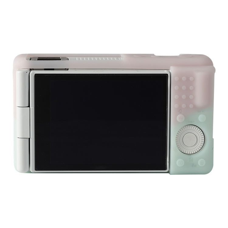 For Sony ZV-1F / ZV1 M2 Soft Silicone Protective Case(Jello Pink Green) by bashfashion
