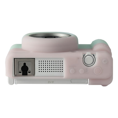 For Sony ZV-1F / ZV1 M2 Soft Silicone Protective Case(Jello Pink Green) by bashfashion