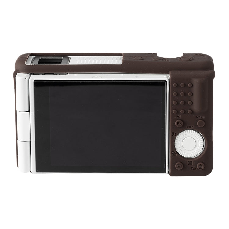 For Sony ZV-1F / ZV1 M2 Soft Silicone Protective Case(Coffee) by bashfashion