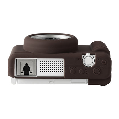 For Sony ZV-1F / ZV1 M2 Soft Silicone Protective Case(Coffee) by bashfashion