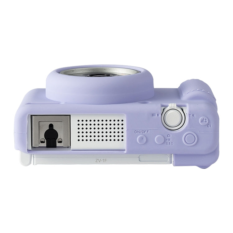 For Sony ZV-1F / ZV1 M2 Soft Silicone Protective Case(Purple) by bashfashion