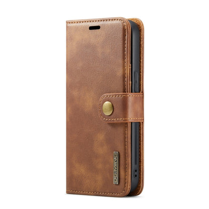 For iPhone 15 Plus DG.MING Crazy Horse Texture Detachable Magnetic Leather Phone Case(Brown) by DG.MING