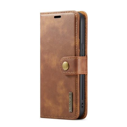 For iPhone 15 Pro DG.MING Crazy Horse Texture Detachable Magnetic Leather Phone Case(Brown) by DG.MING