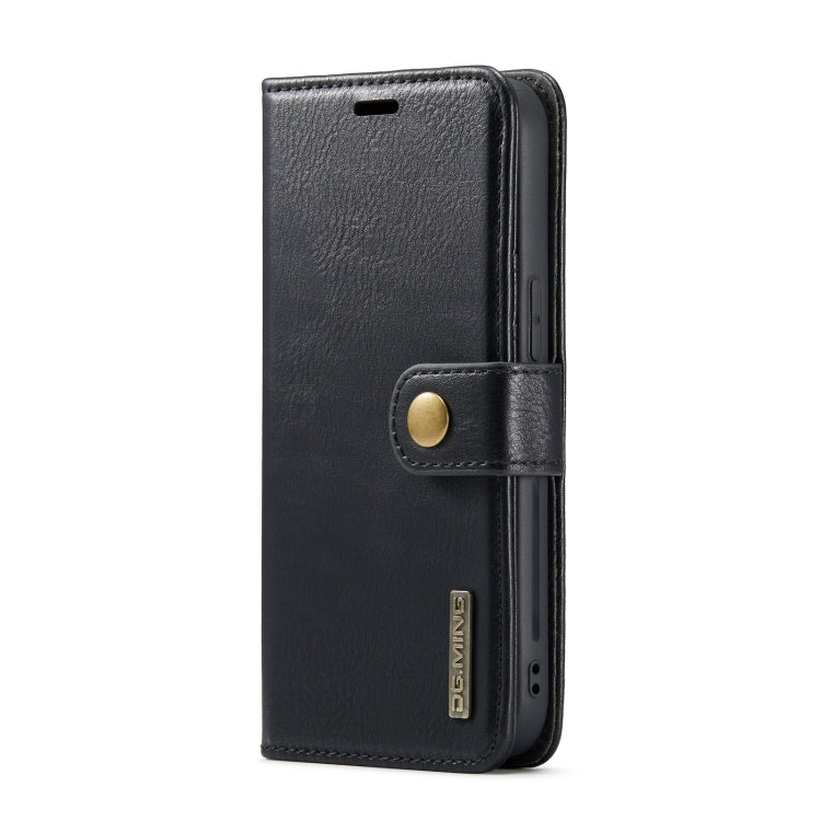 For iPhone 15 Pro DG.MING Crazy Horse Texture Detachable Magnetic Leather Phone Case(Black) by DG.MING