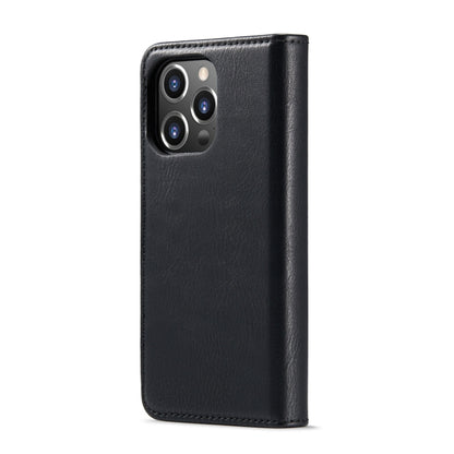 For iPhone 15 Pro DG.MING Crazy Horse Texture Detachable Magnetic Leather Phone Case(Black) by DG.MING