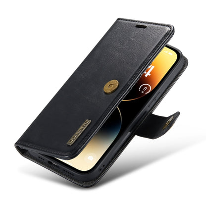 For iPhone 15 Pro DG.MING Crazy Horse Texture Detachable Magnetic Leather Phone Case(Black) by DG.MING