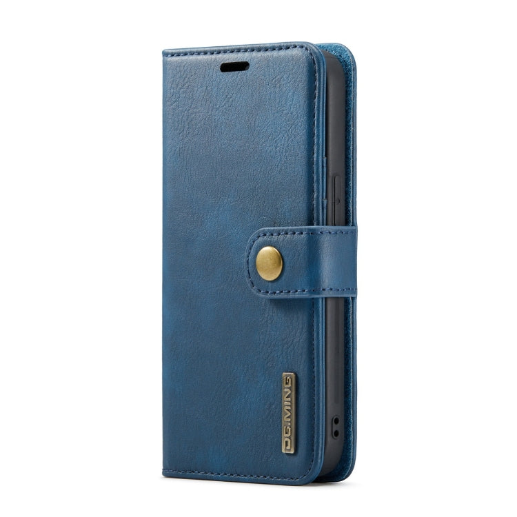 For iPhone 15 Pro DG.MING Crazy Horse Texture Detachable Magnetic Leather Phone Case(Blue) by DG.MING