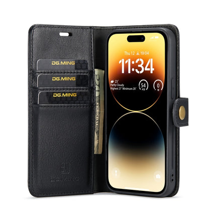 For iPhone 15 Pro Max DG.MING Crazy Horse Texture Detachable Magnetic Leather Phone Case(Black) by DG.MING