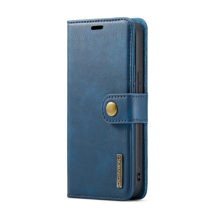 For iPhone 15 Pro Max DG.MING Crazy Horse Texture Detachable Magnetic Leather Phone Case(Blue) by DG.MING