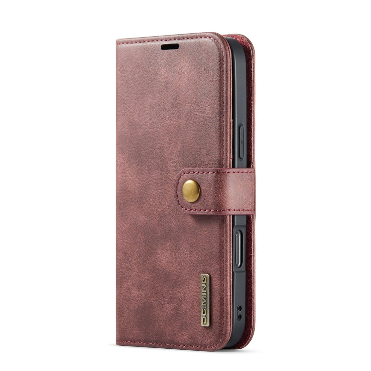 For iPhone 16 Pro Max DG.MING Crazy Horse Texture Detachable Magnetic Leather Phone Case(Red) by DG.MING