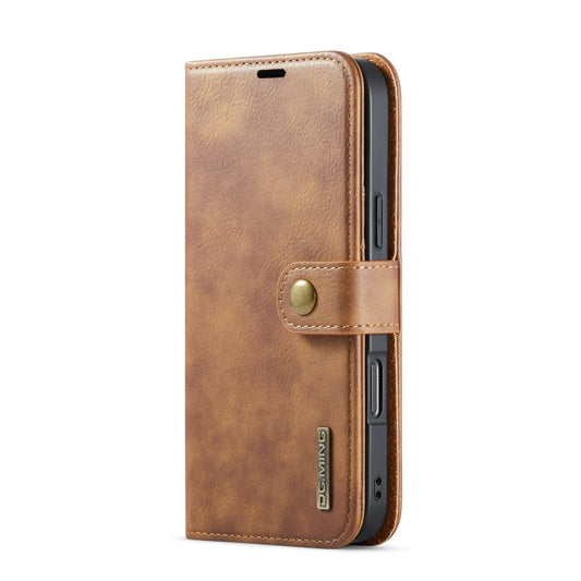 For iPhone 16 Pro Max DG.MING Crazy Horse Texture Detachable Magnetic Leather Phone Case(Brown) by DG.MING