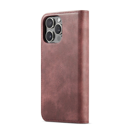 For iPhone 16 Pro DG.MING Crazy Horse Texture Detachable Magnetic Leather Phone Case(Red) by DG.MING