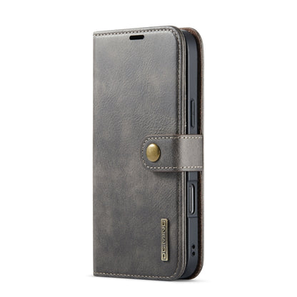 For iPhone 16 Pro DG.MING Crazy Horse Texture Detachable Magnetic Leather Phone Case(Grey) by DG.MING