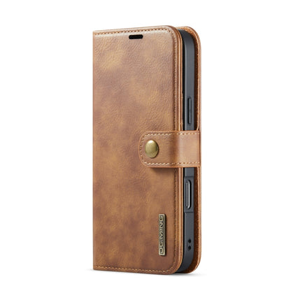 For iPhone 16 Pro DG.MING Crazy Horse Texture Detachable Magnetic Leather Phone Case(Brown) by DG.MING