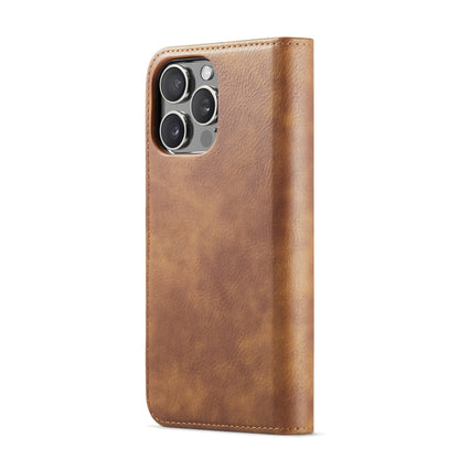 For iPhone 16 Pro DG.MING Crazy Horse Texture Detachable Magnetic Leather Phone Case(Brown) by DG.MING
