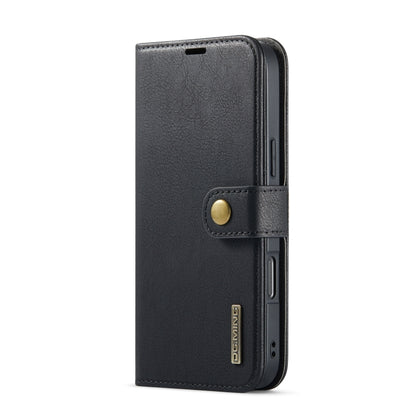For iPhone 16 Pro DG.MING Crazy Horse Texture Detachable Magnetic Leather Phone Case(Black) by DG.MING