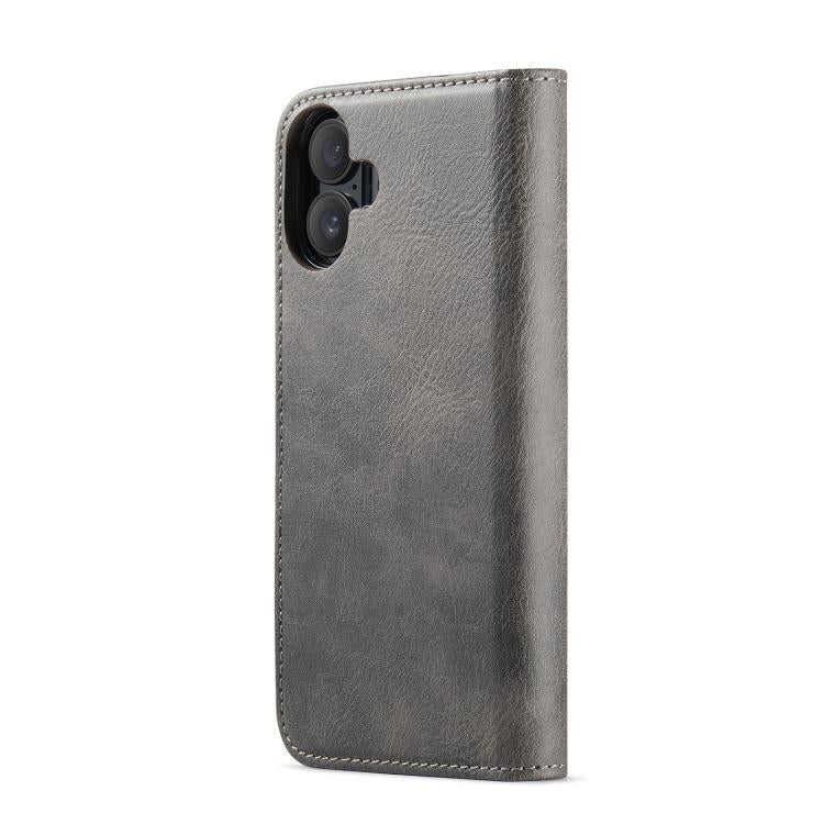 For iPhone 17 DG.MING Crazy Horse Texture Detachable Magnetic Leather Phone Case(Grey) by DG.MING