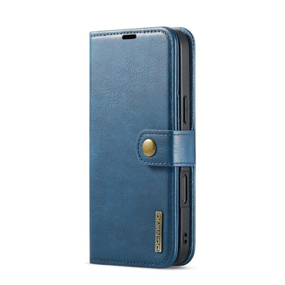 For iPhone 17 DG.MING Crazy Horse Texture Detachable Magnetic Leather Phone Case(Blue) by DG.MING