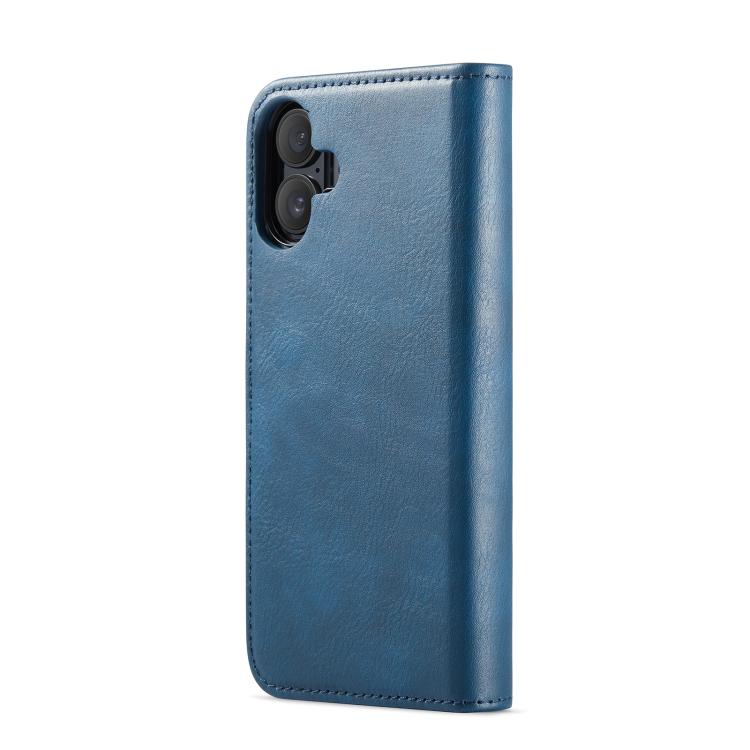 For iPhone 17 DG.MING Crazy Horse Texture Detachable Magnetic Leather Phone Case(Blue) by DG.MING